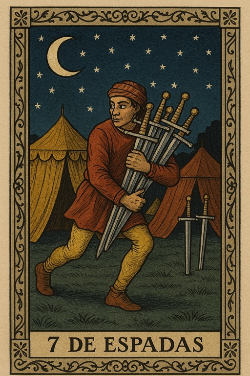 Carta de tarô 7 de Espadas