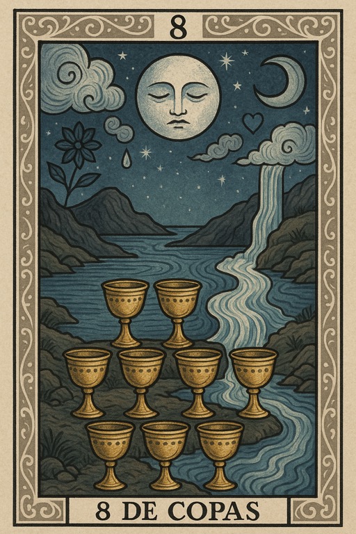 Carta de tarô 8 de Copas